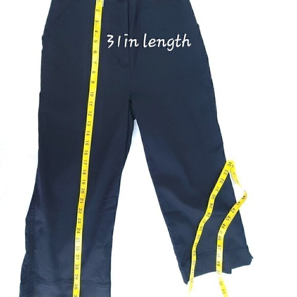 Chico’s Women's Black Cotton Blend Capri Pants Size 0 = US Size 4 (See Last Pic) - Picture 7 of 11